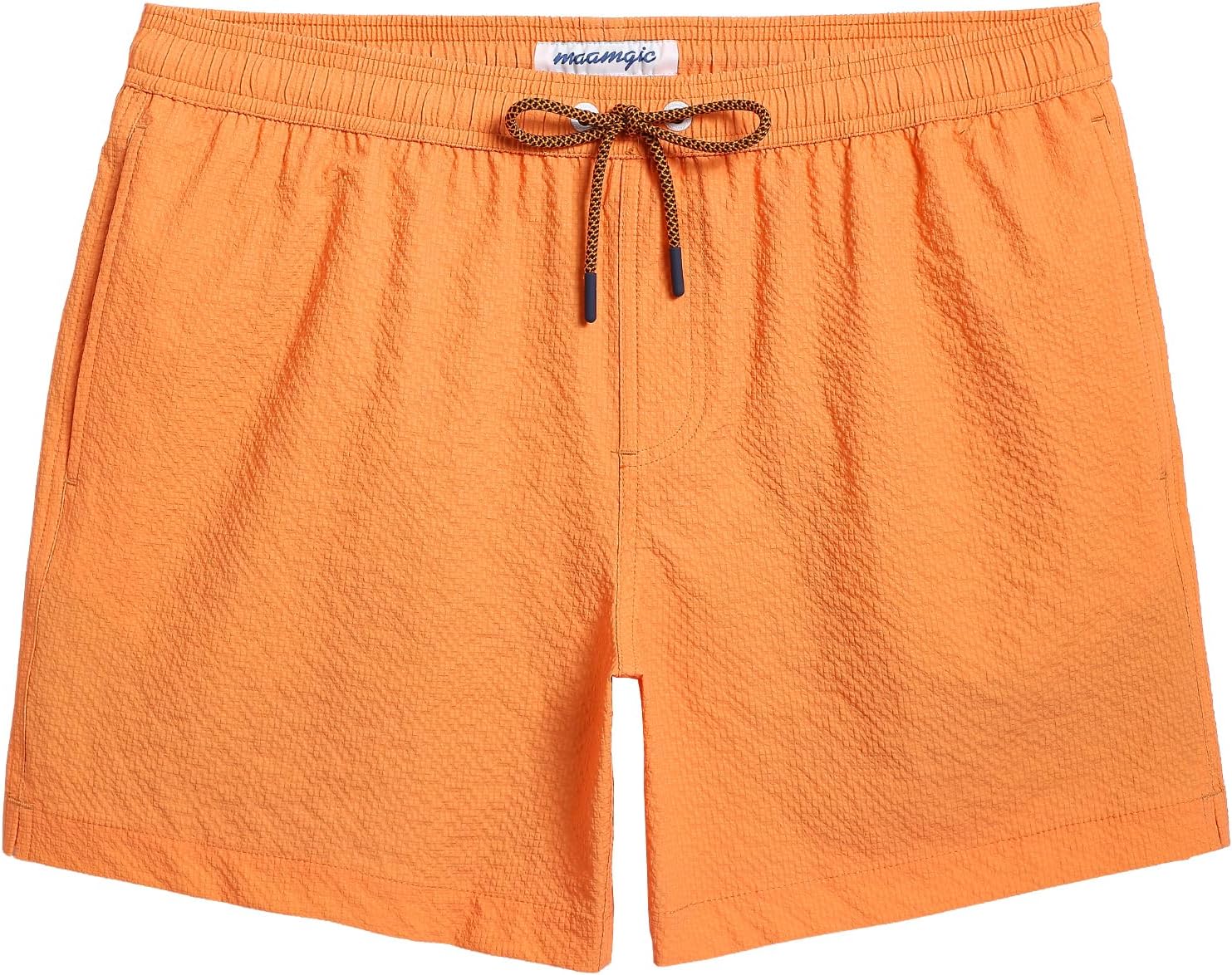 maamgic Men's Swim Trunks Quick Dry Seersucker Beach Shorts