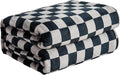 Checkered Flannel Fleece Throw Blanket Queen Size - Soft Cozy 90in x