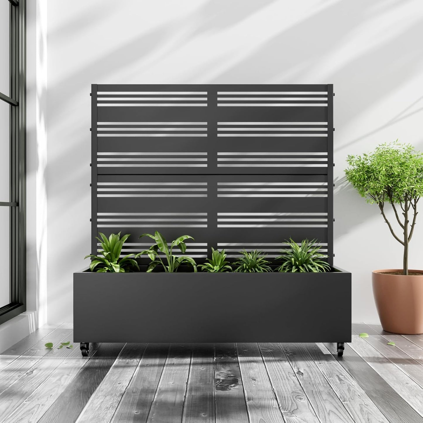 Casaphoria Metal Raised Garden Bed with Trellis for Climbing Plants