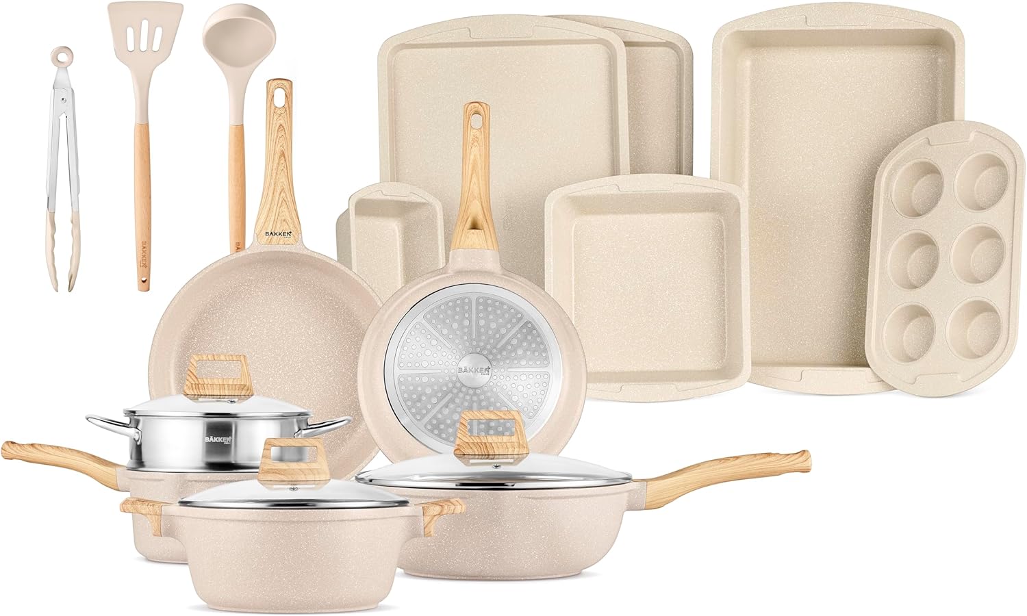 Bakken-Swiss 20-Piece Kitchen Cookware Set for All Stoves