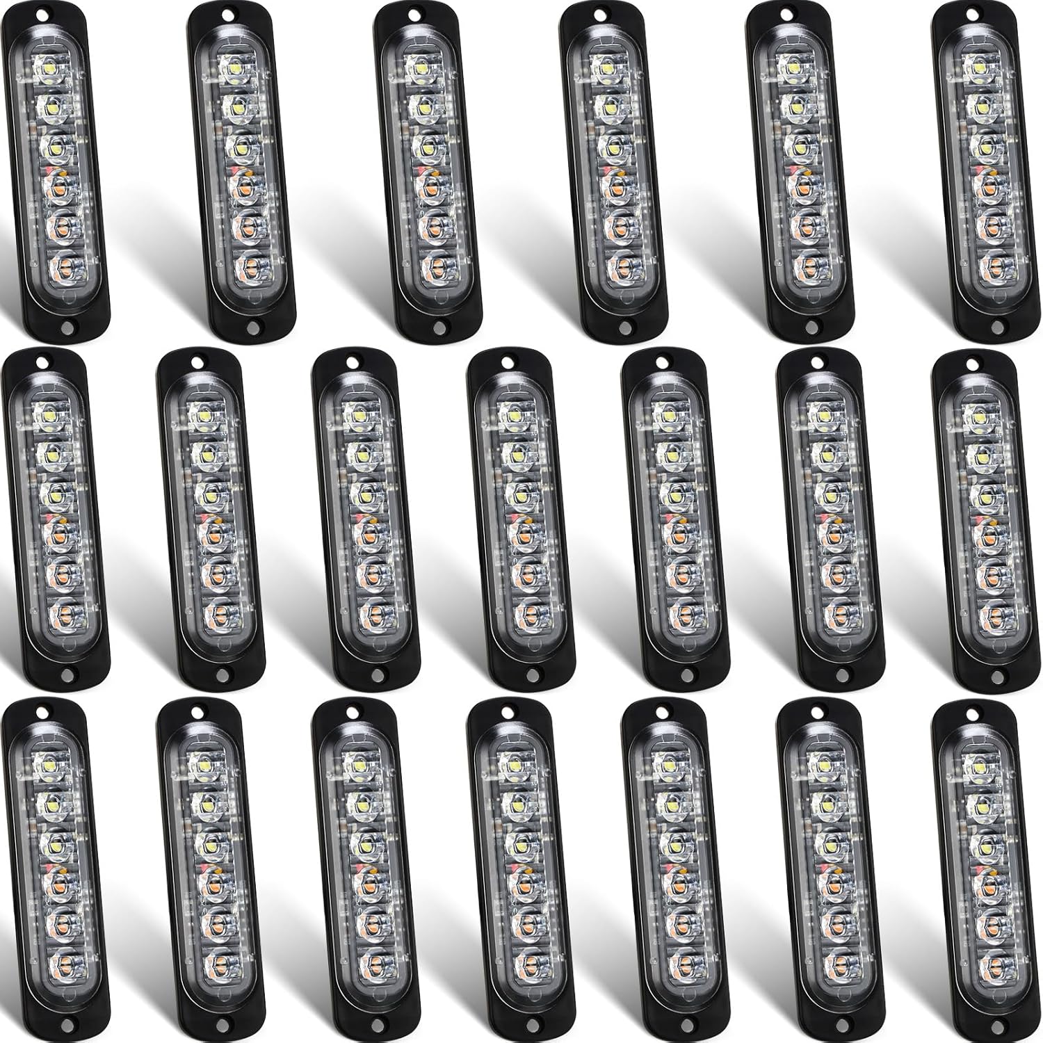 20 Pack LED Emergency Strobe Lights for Trucks and SUVs