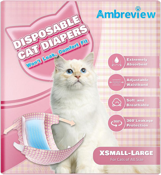 Fur-Safe Disposable Cat Diapers - Easy Fit & Secure!