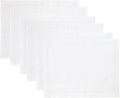 Pure Linen White Placemats Set of 6 14 x 19 in - Classic Holiday Table