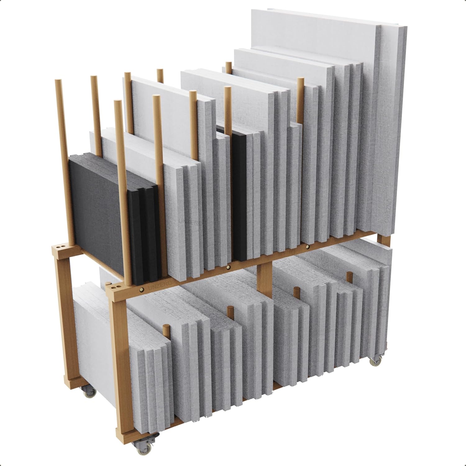 Art Storage Rack with Handle & Caster Wheels for Canvas Boards