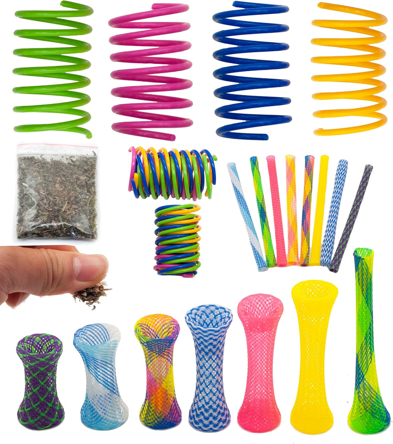 Interactive 49PCS Cat Spring Toy Set for Endless Fun!