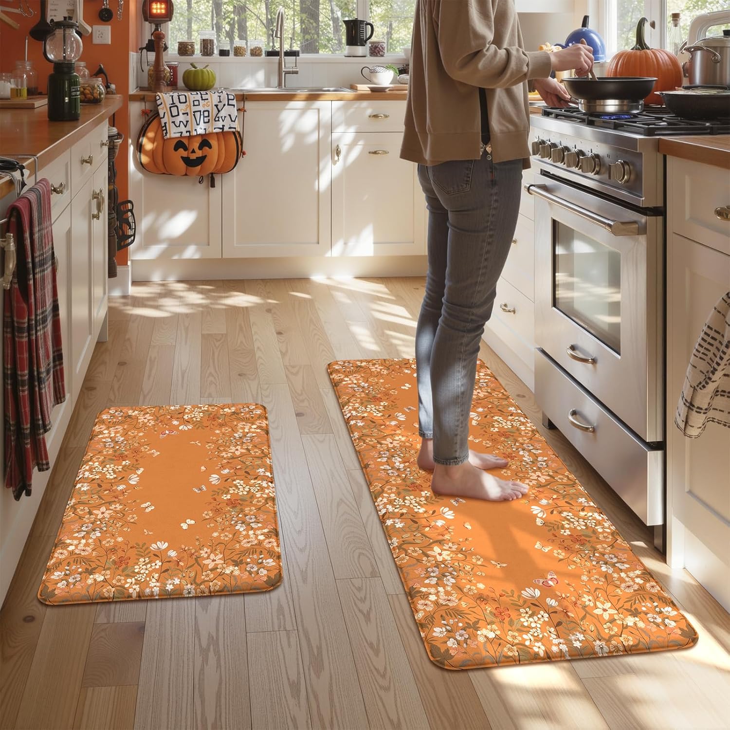 KIMODE Anti Fatigue Kitchen Mats for Comfort and Style