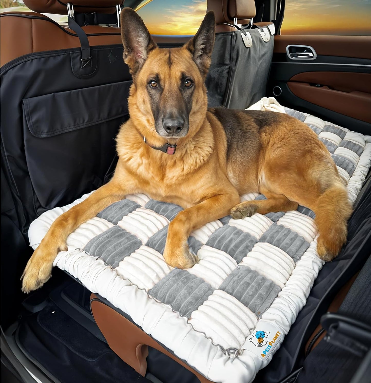 APetsPlanet Dog Bed for Car Back Seat Extender - Cozy & Safe