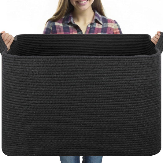 Extra Large Blanket Basket for Living Room Storage Solutions