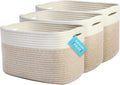 OrganiHaus Set of 3 Woven Storage Baskets for Home Organization