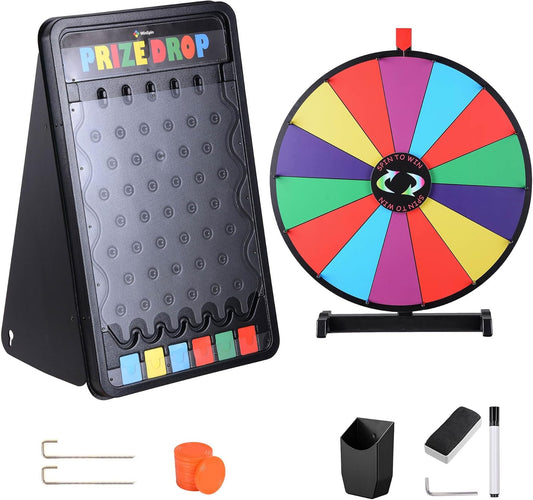 WinSpin 24in Spinning Color Prize Wheel & Prize Drop Board Game
