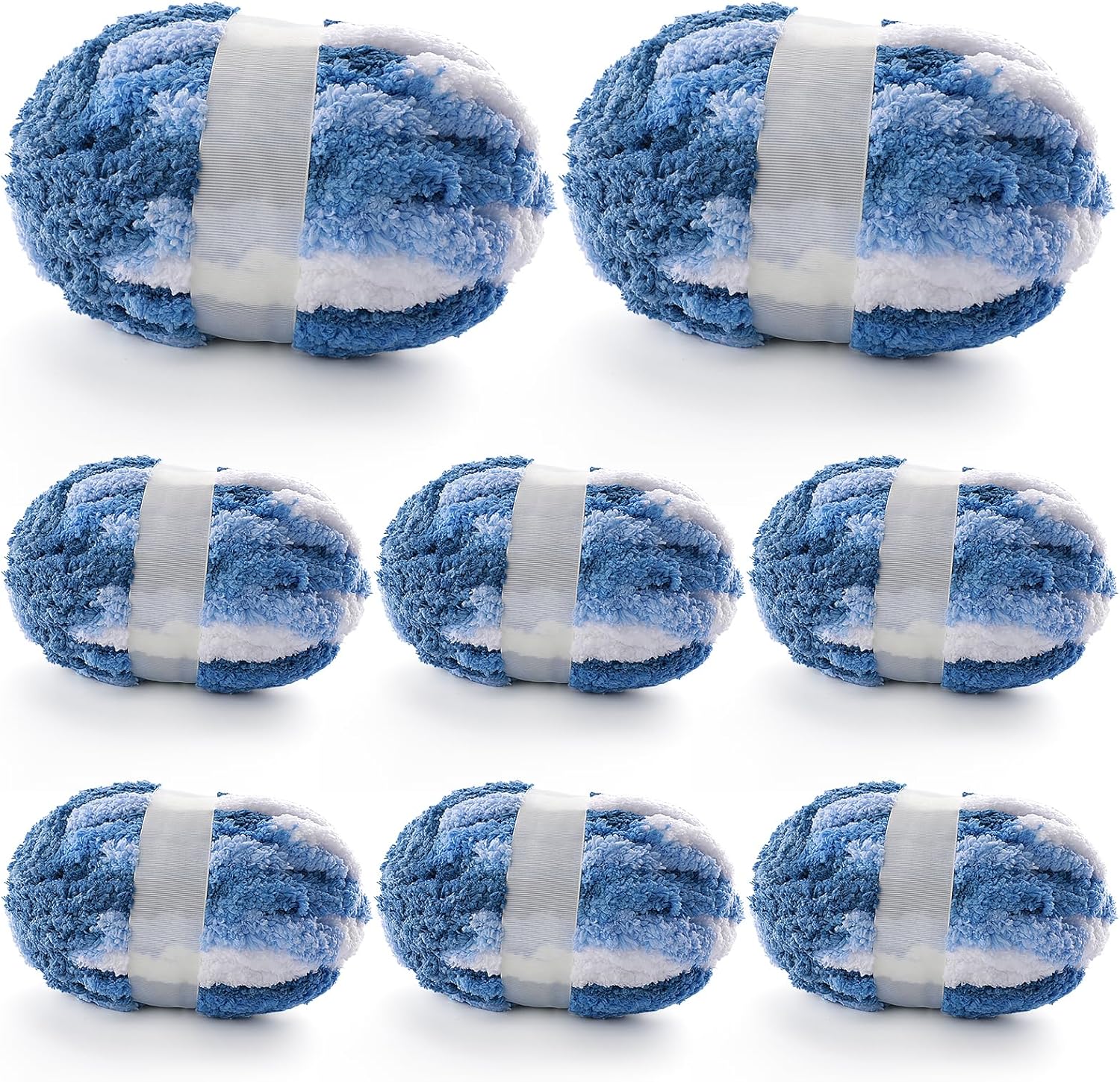 8 Pcs Chunky Yarn for Hand Knitting - Super Bulky Chenille Yarn