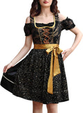 GloryStar Women's German Dirndl Beer Dress 3-Piece Costume