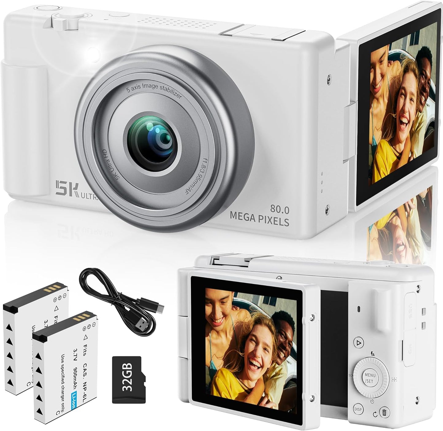 True 5K Digital Camera with Autofocus 80MP for Vlogging