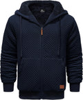 ZITY Men's Sherpa Lined Zip Up Hoodie - Thick Winter Warmth