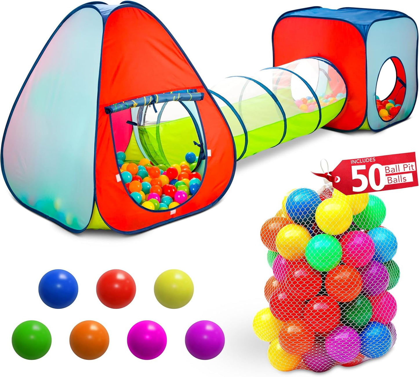 Kids Play Tent with Tunnel and Ball Pit for Endless Fun