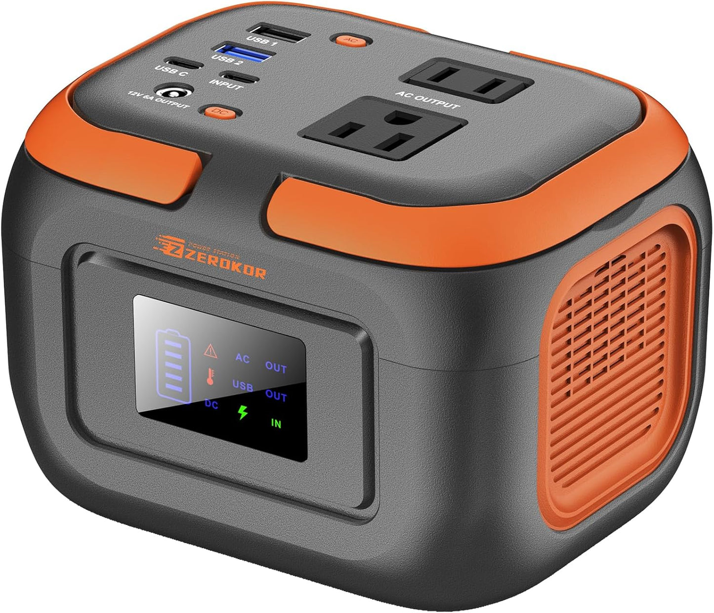 ZeroKor 120W Portable Power Station - AC Outlet & USB-C - Adventure Ready