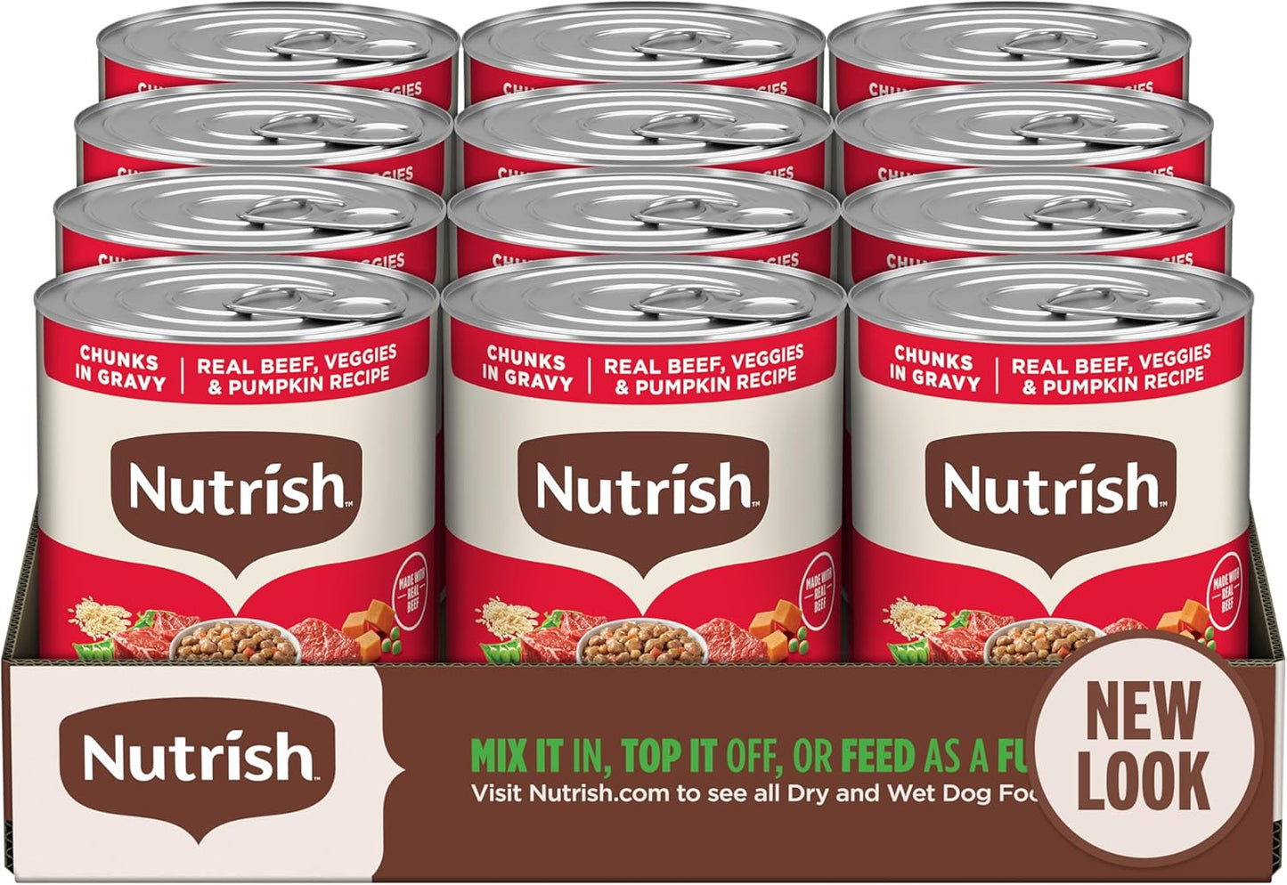 Nutrish Real Beef & Veggies Recipe Wet Dog Food for Healthy Dogs