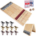 Large 23 in Horse Race Board Game - Premium Foldable Wooden Box