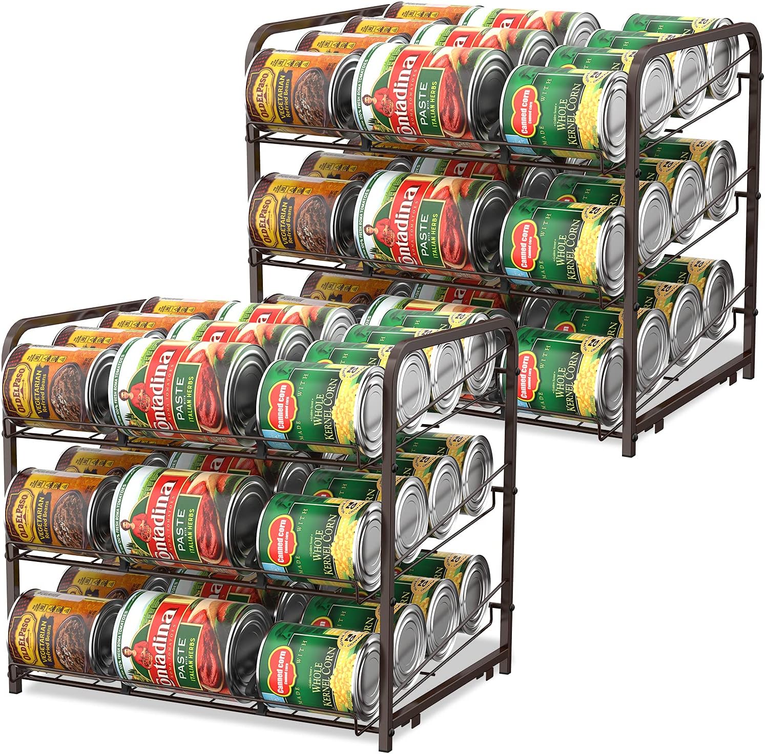 Can Organizer for Pantry Stackable 2 Pack - Efficient Storage