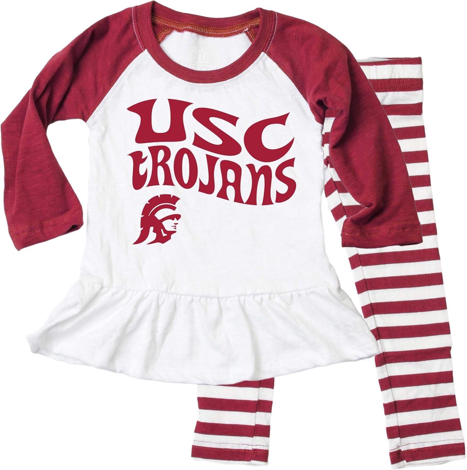 NCAA Infant Girls Ruffle Raglan Set by Wes and Willy - Cute Style