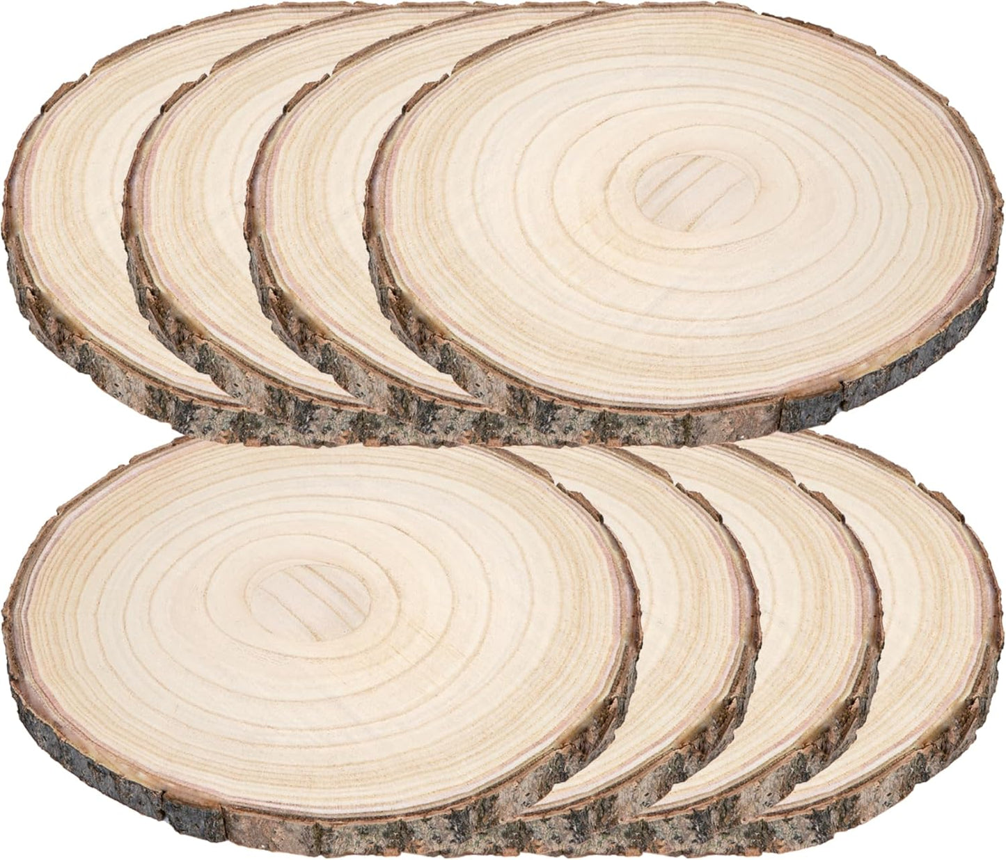 10-11 Inches Wood Slices for Centerpieces and Crafts