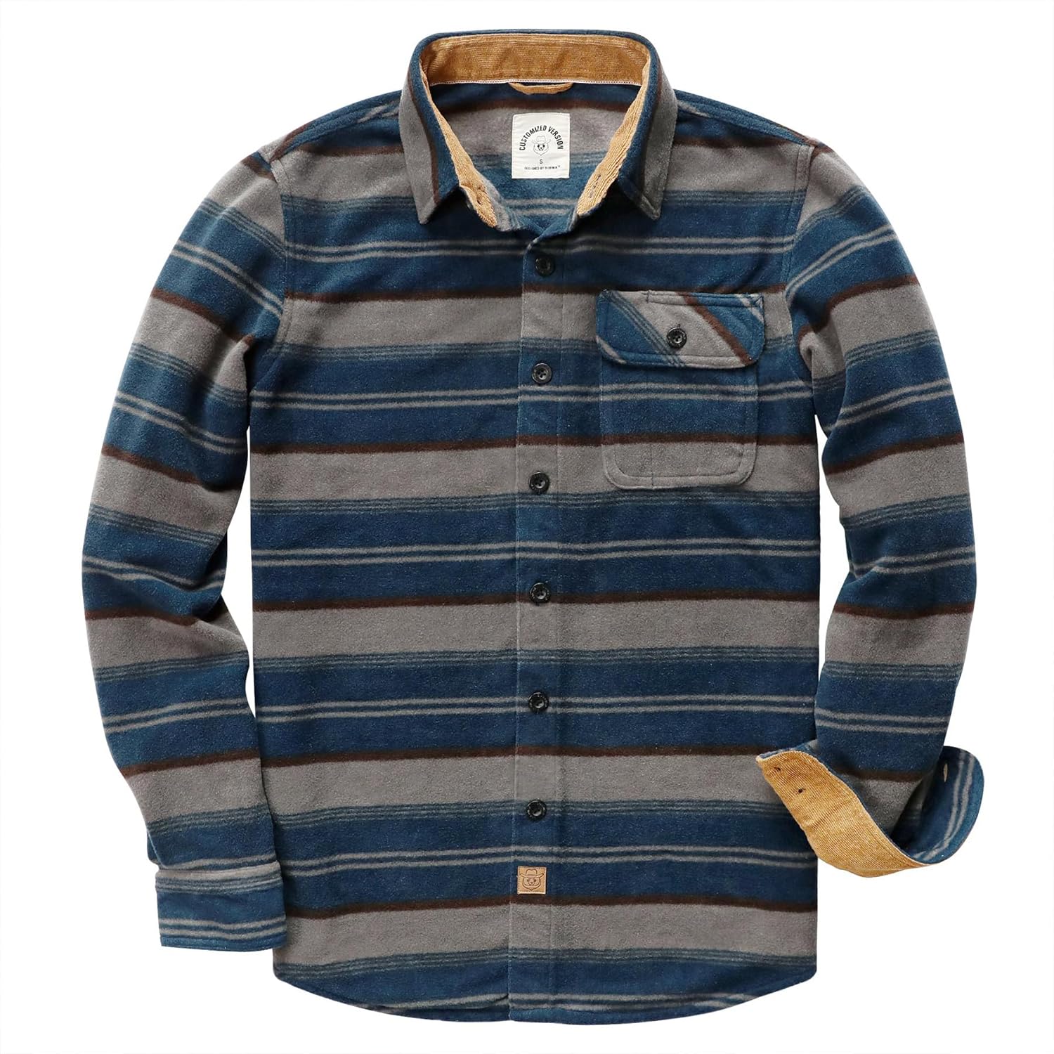Dubinik Mens Flannel Shirts Long Sleeve Casual Button Down Style