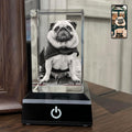 3D Crystal Photo Personalized Dog Cat Memorial Gift - Keepsake