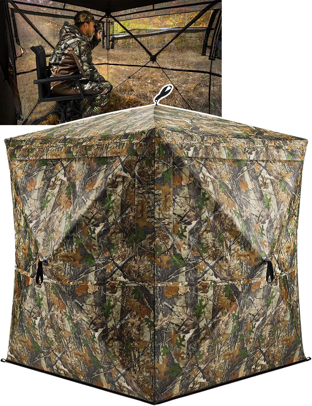 TIDEWE Hunting Blind 270 See Through for 1-4 Person Use