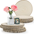 8 Pack Large Wood Slices 10-11 in Natural Wood Rounds - Rustic
