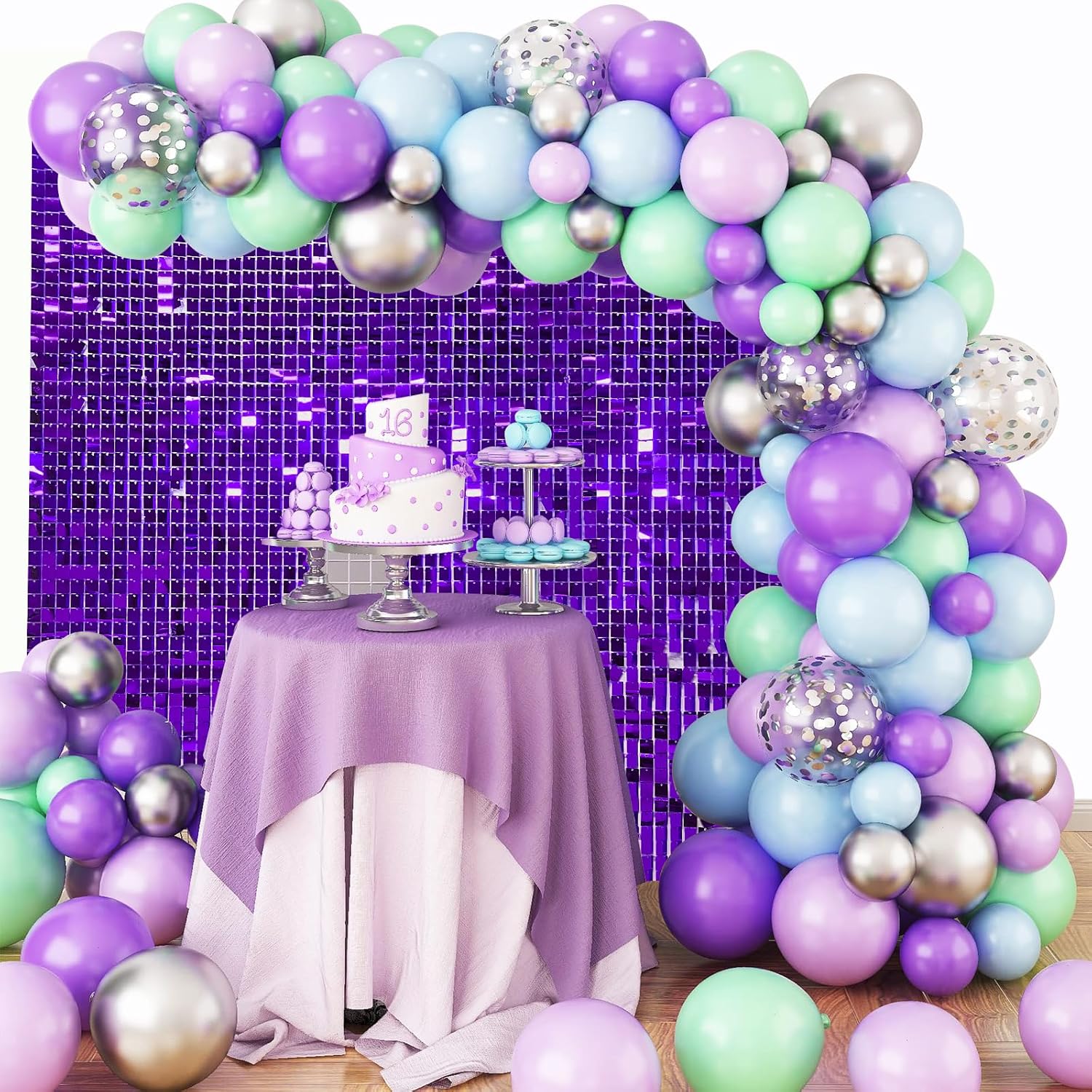 Purple Shimmer Wall Backdrop by Cherocito for Events