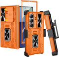 VEGO for Galaxy Z Fold 7 Case with Stand & Hinge Protection - Orange