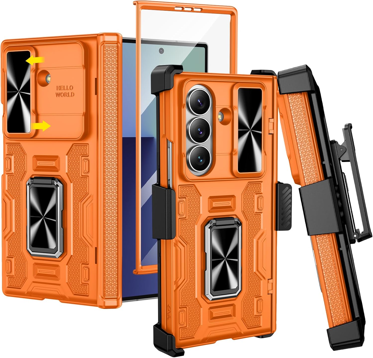 VEGO Galaxy Z Fold 7 Case with 360 Ring Kickstand & Protection
