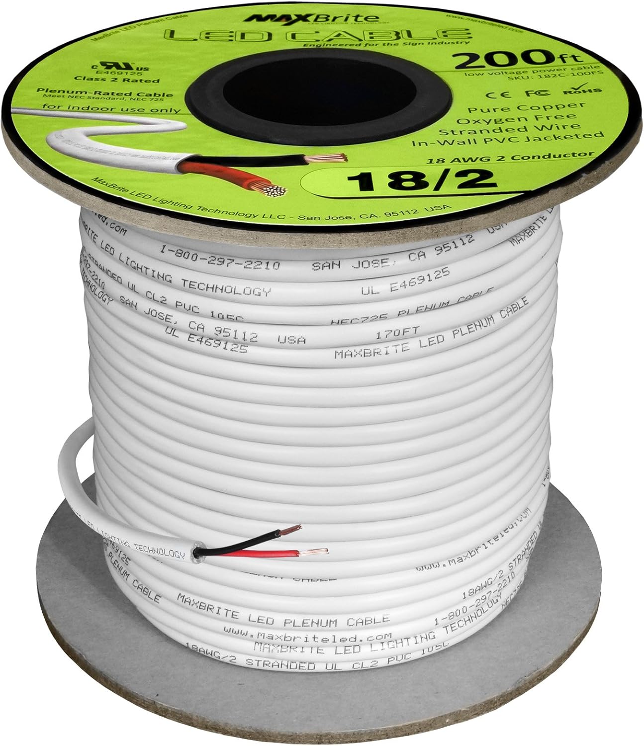 18AWG Low Voltage LED Cable for In-Wall Speaker Wiring