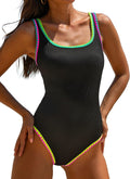 One Piece Swimsuit for Women Neon Tummy Control - Modest Fit
