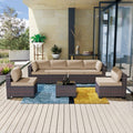 Kullavik Patio Furniture 7 Pieces Outdoor Sectional Set