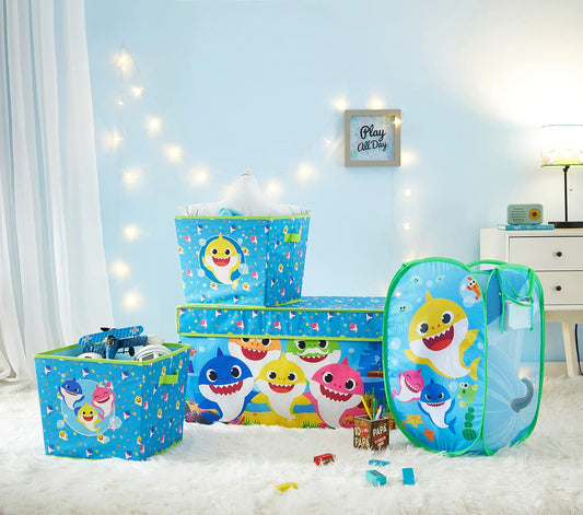 Baby Shark 4-Piece Storage Set for Kids Bedroom & Playroom