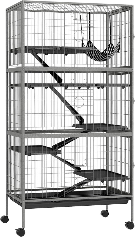 63in 6-Tier Small Animal Cage for Ferrets and Chinchillas