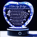 Heart Crystal Marriage Prayer Plaque - LED Lighted Keepsake