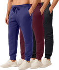 Men's Jogger Sweatpants 3 Pack - Comfortable Cotton Fleece Trio
