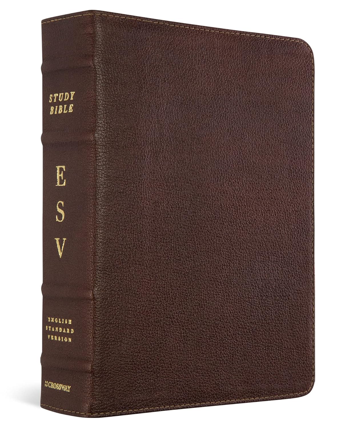 ESV Study Bible in Cowhide Deep Brown for Serious Study