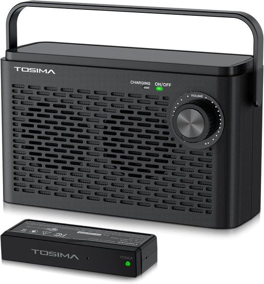 Tosima TV-8000 Wireless Speakers for Seniors with Voice Highlighting