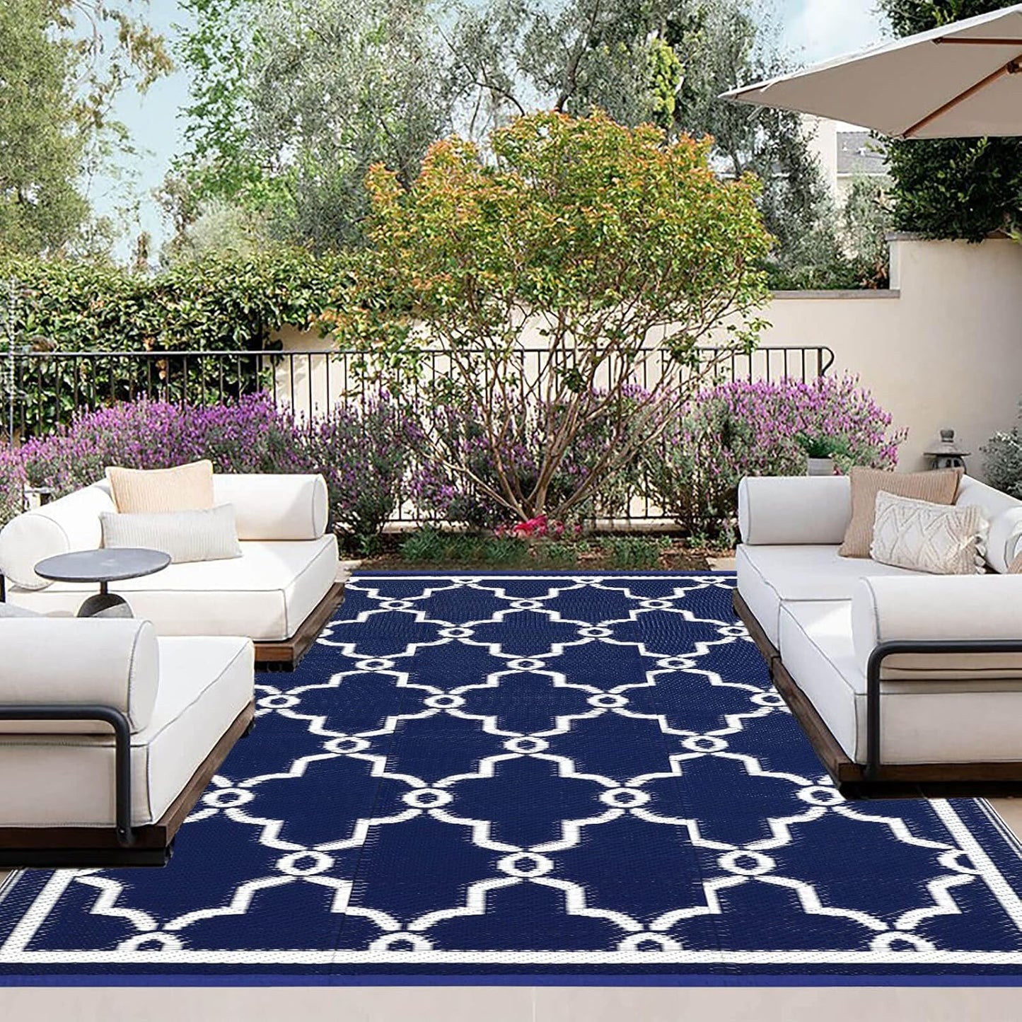 Outdoor Reversible Rugs for Patio - Stylish 9x12 ft Carpet