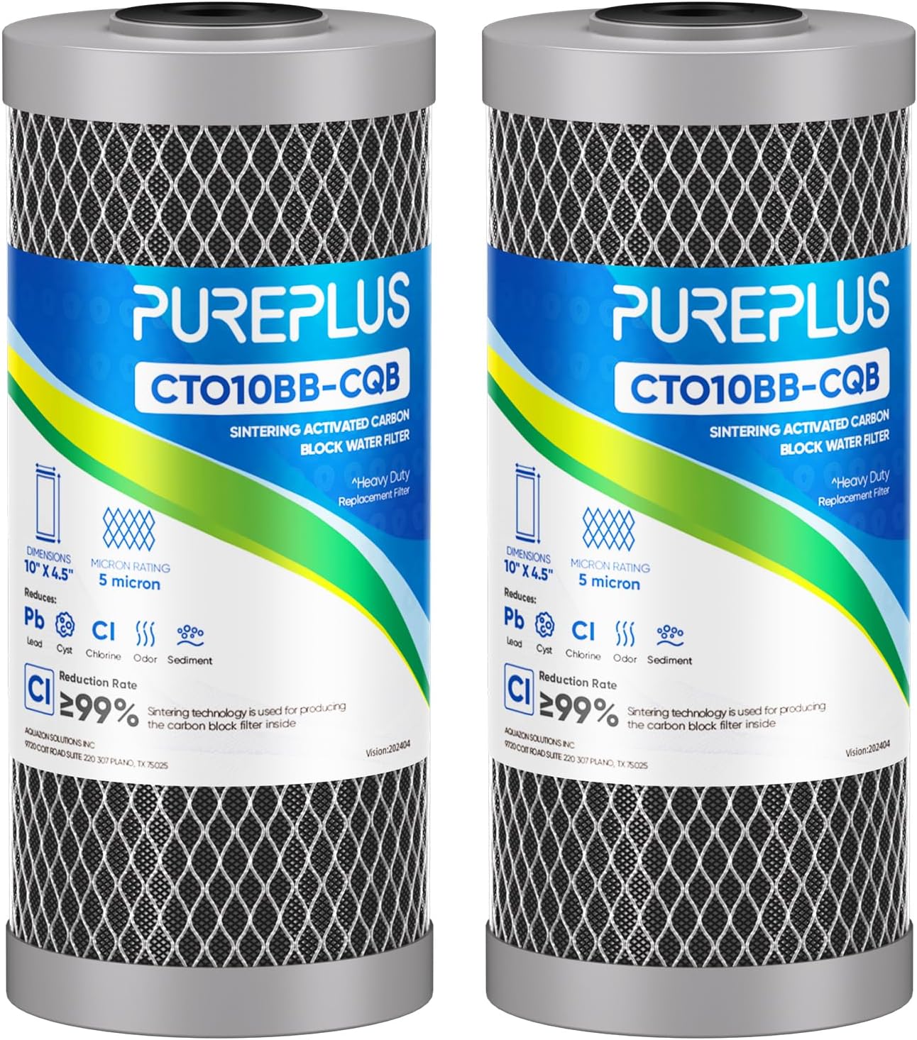 PUREPLUS 5 Micron 10in x 4.5in Whole House Water Filter
