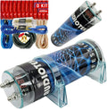 Audiotek 5.0 Farad Capacitor and 0 Gauge Amp Kit - Stable Power Boost