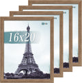VCK 16x20 Picture Frame Set of 4 - Walnut Wood Frames