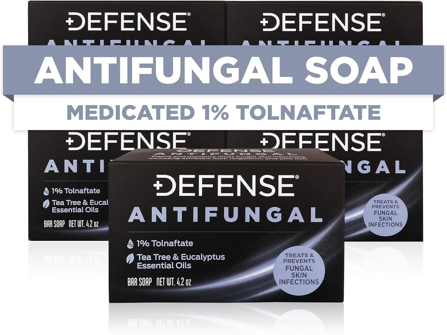 Defense Antifungal Bar Soap 5-Pack for Jock Itch and More