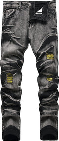 Men's Slim Fit Stretch Jeans Ripped Skinny Jeans for Men - Tailored