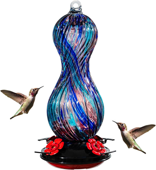 Hummingbird Feeder for Outdoors with 24 OZ Capacity and 4 Ports