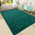 Teal Green Rug 5x8 for Living Room - Soft Modern Shag Area Rug