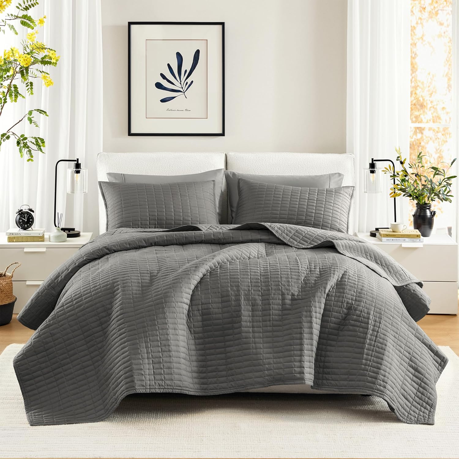 Comfort Spaces Kienna Quilt Set for All Season Bedding Layer
